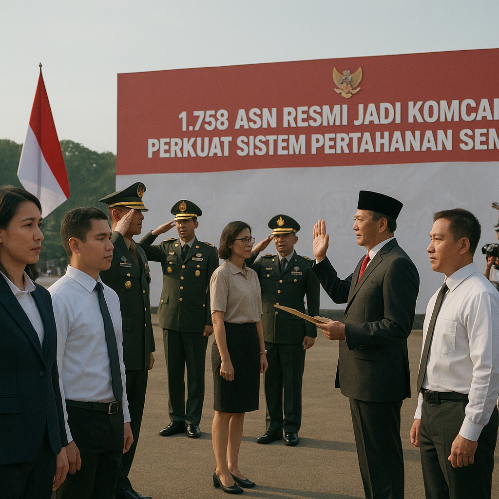 1.758 ASN Resmi Jadi Komcad, Perkuat Sistem Pertahanan Semesta