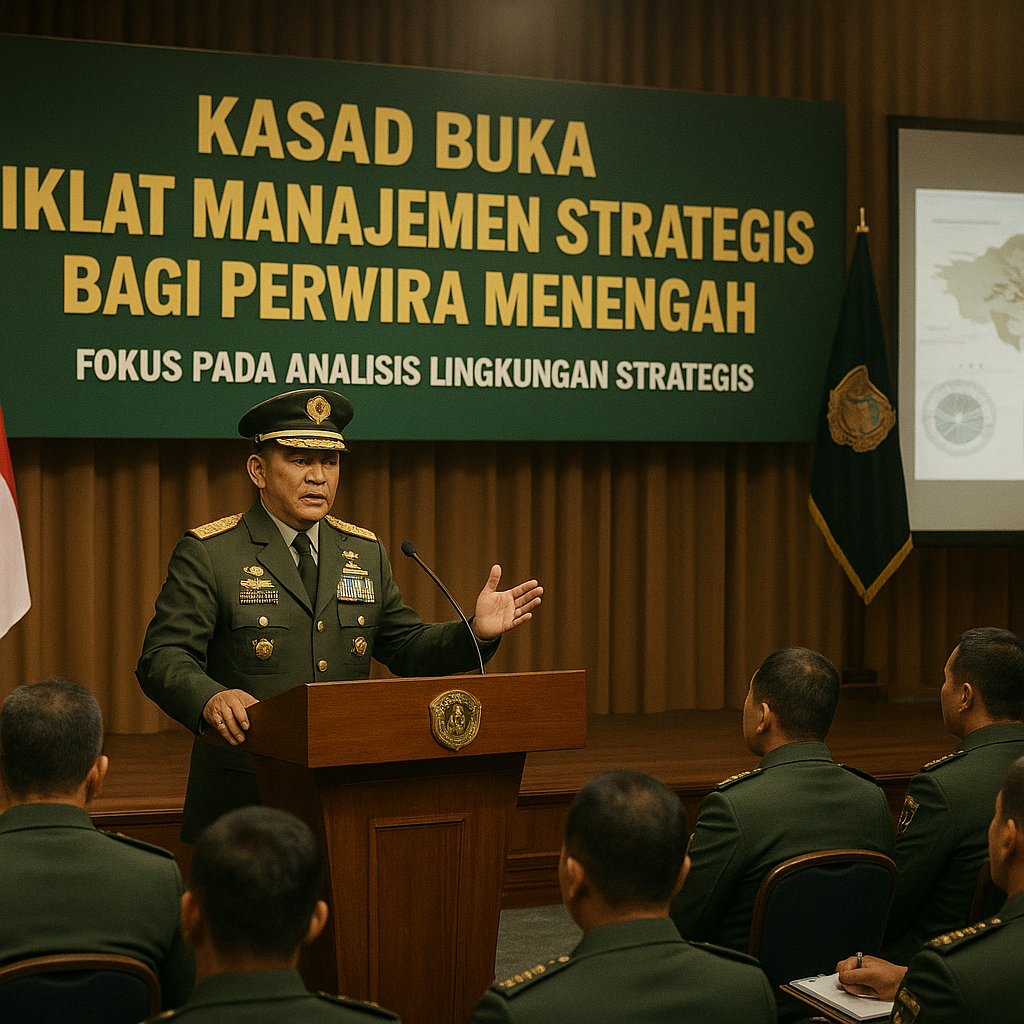 Kasad Buka Diklat Manajemen Strategis bagi Perwira Menengah, Fokus pada Analisis Lingkungan Strategis