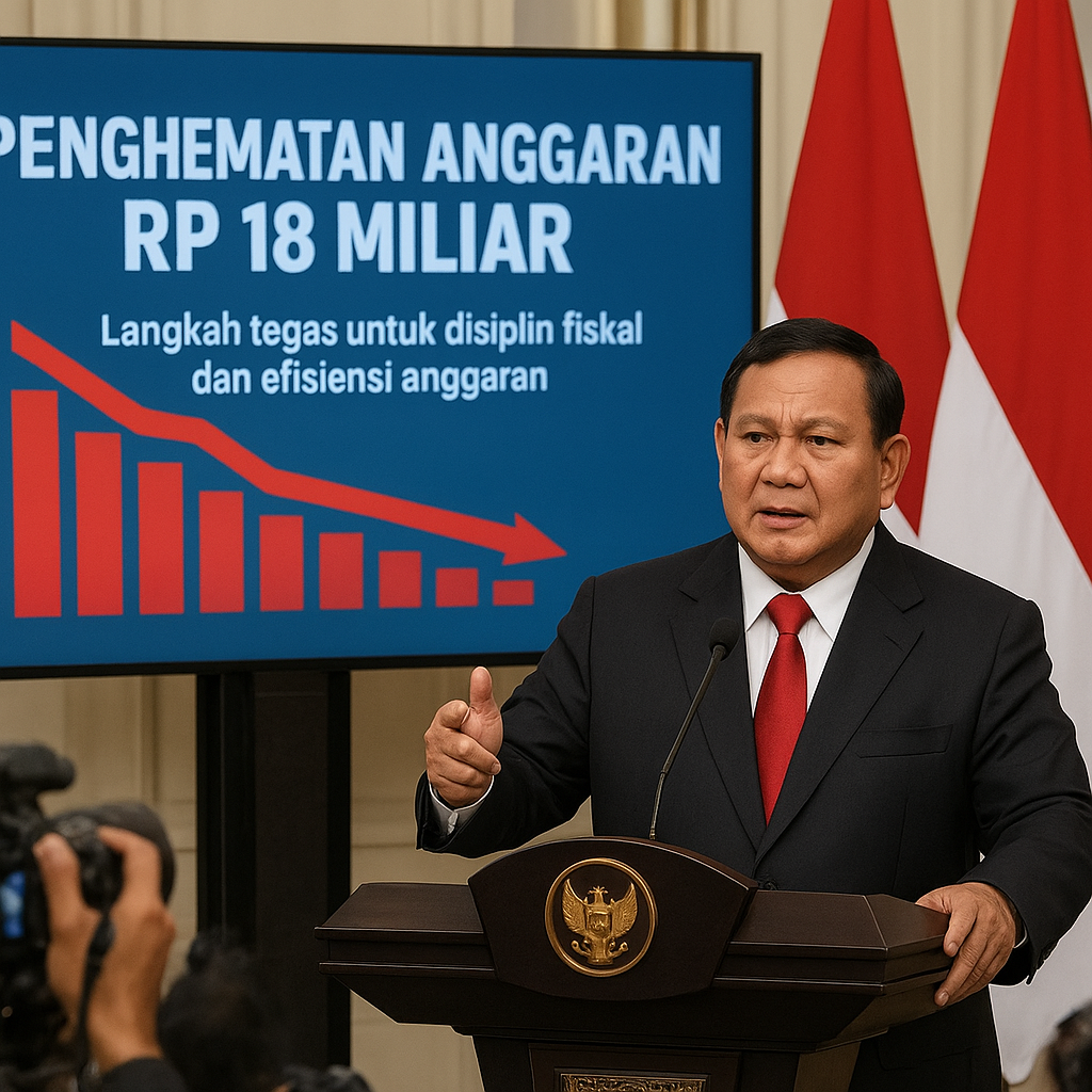 Presiden Prabowo Pangkas Pemborosan Anggaran Rp 18 Miliar Dolar AS