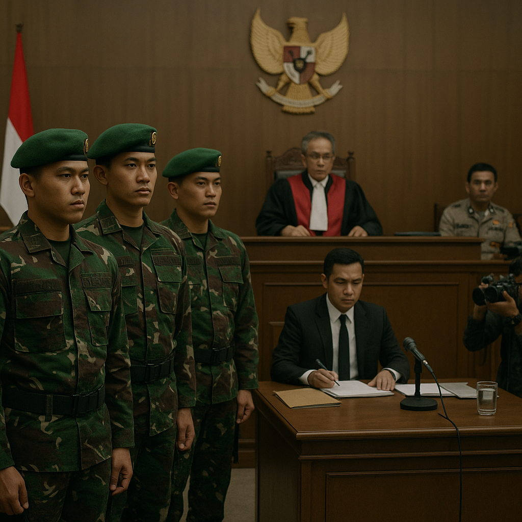 Sidang Vonis 4 Personel TNI Kasus Andrie Yunus Digelar Hari Ini