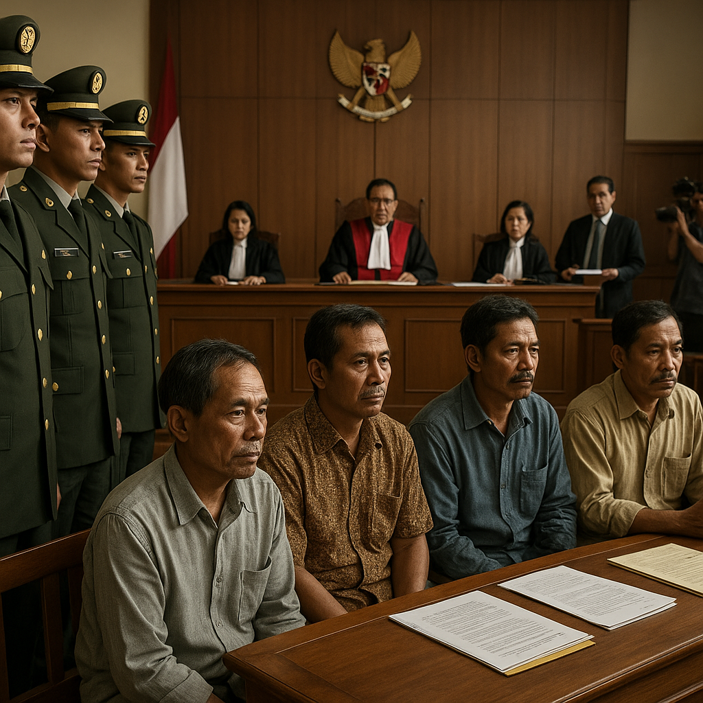 Koma.id: Sidang Putusan Kasus Andrie Yunus, Empat Tani Tersangka Hadapi Vonis