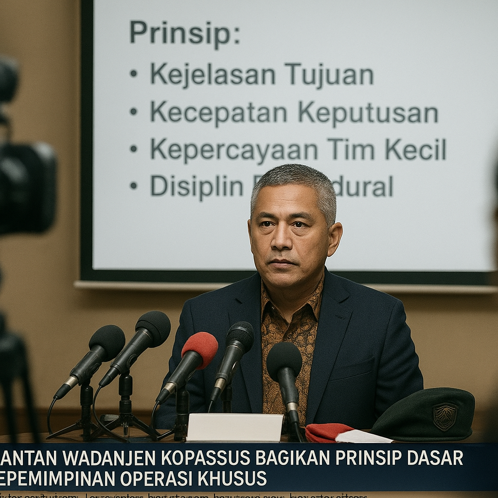 Mantan Wadanjen Kopassus Bagikan Prinsip Dasar Kepemimpinan Operasi Khusus