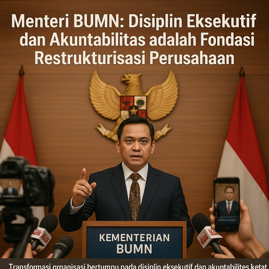 Menteri BUMN: Disiplin Eksekutif dan Akuntabilitas adalah Fondasi Restrukturisasi Perusahaan Pelatihan