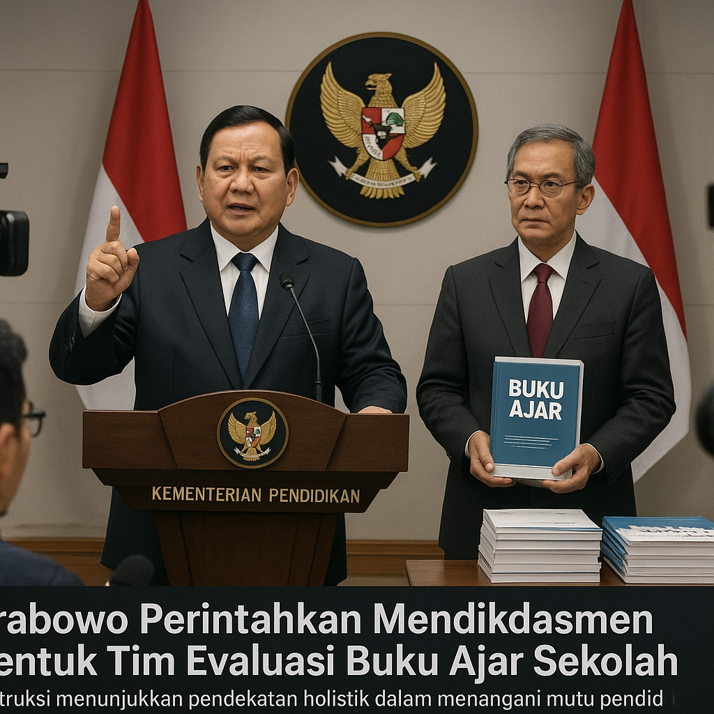 Prabowo Perintahkan Mendikdasmen Bentuk Tim Evaluasi Buku Ajar Sekolah