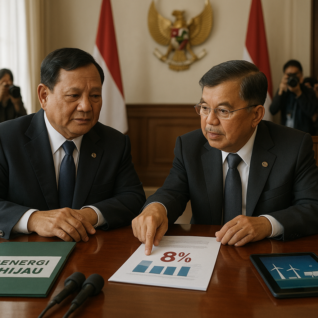 Pertemuan Prabowo - Jusuf Kalla di Istana: Bahas Energi Hijau & Target Ekonomi 8%