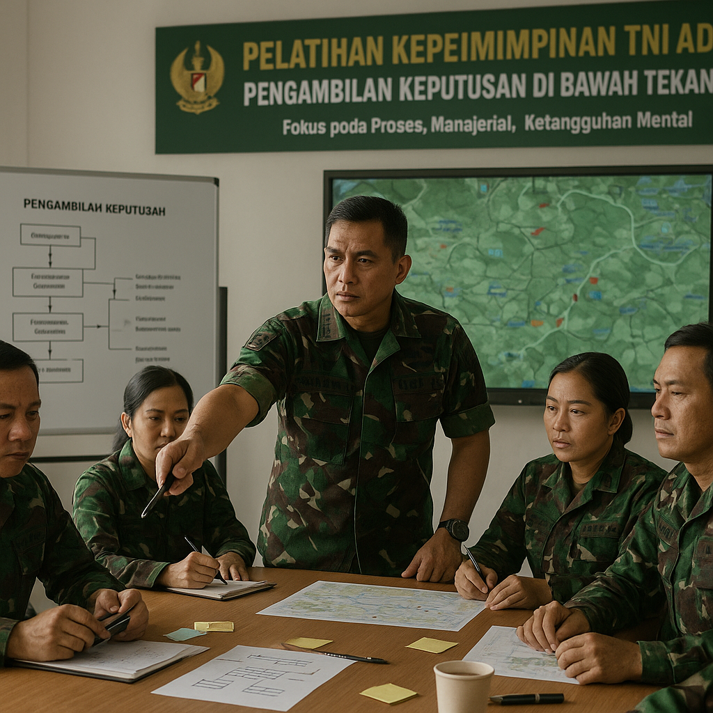 Pelatihan Kepemimpinan TNI AD untuk Perwira Menengah: Fokus pada Decision-Making Under Pressure
