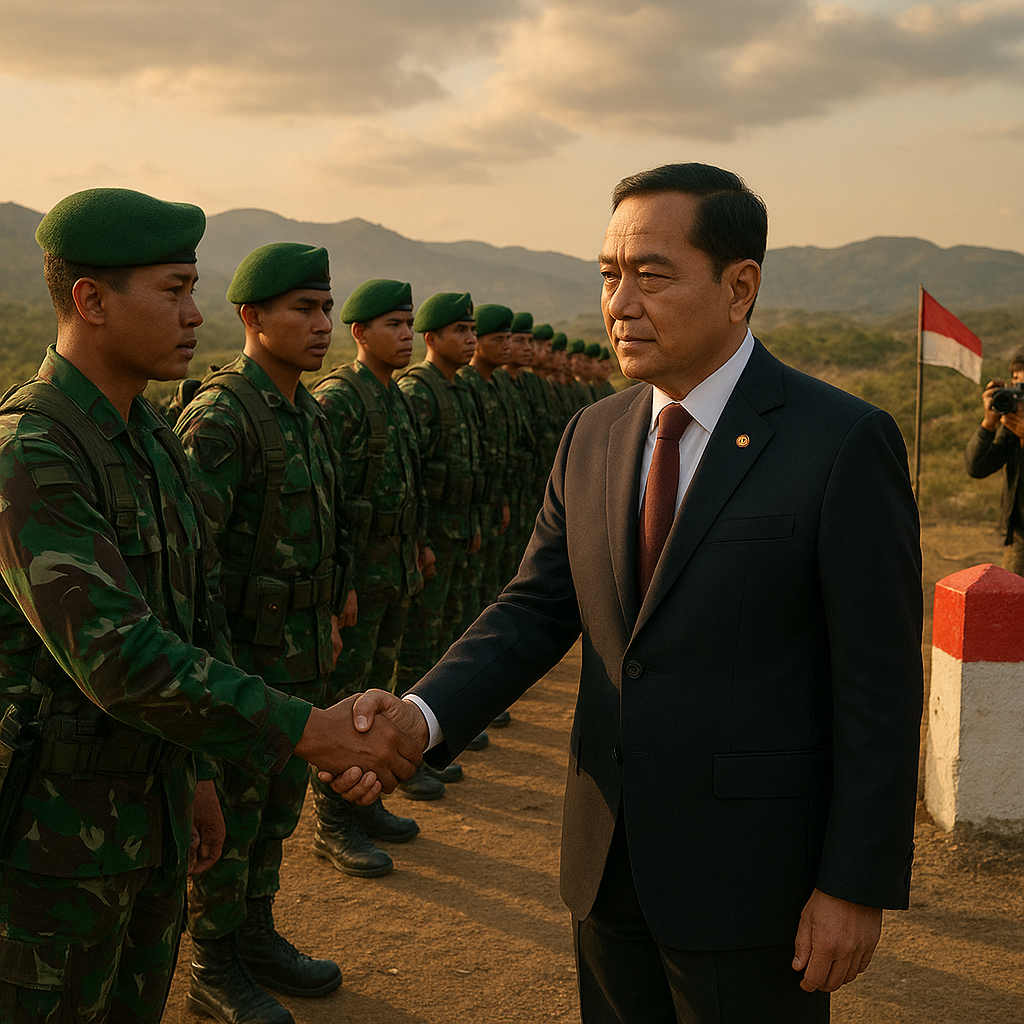 Menhan Apresiasi Kinerja Prajurit TNI di Perbatasan, Tekankan Pentingnya Disiplin dan Loyalitas