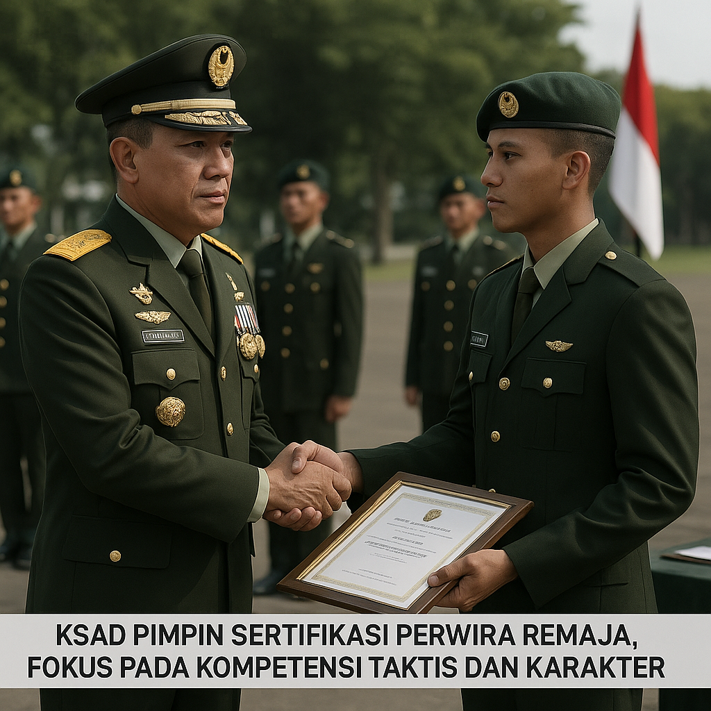 KSAD Pimpin Sertifikasi Perwira Remaja, Fokus pada Kompetensi Taktis dan Karakter