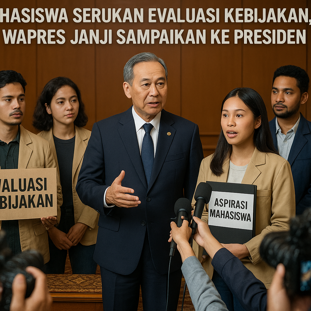 Mahasiswa Serukan Evaluasi Kebijakan, Wapres Janji Sampaikan ke Presiden