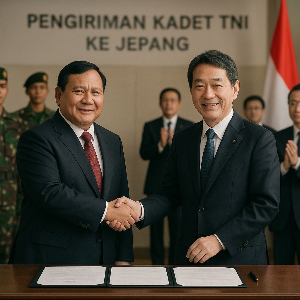 Presiden Prabowo dan Menhan Jepang Perkuat Pengiriman Kadet TNI ke Tokyo
