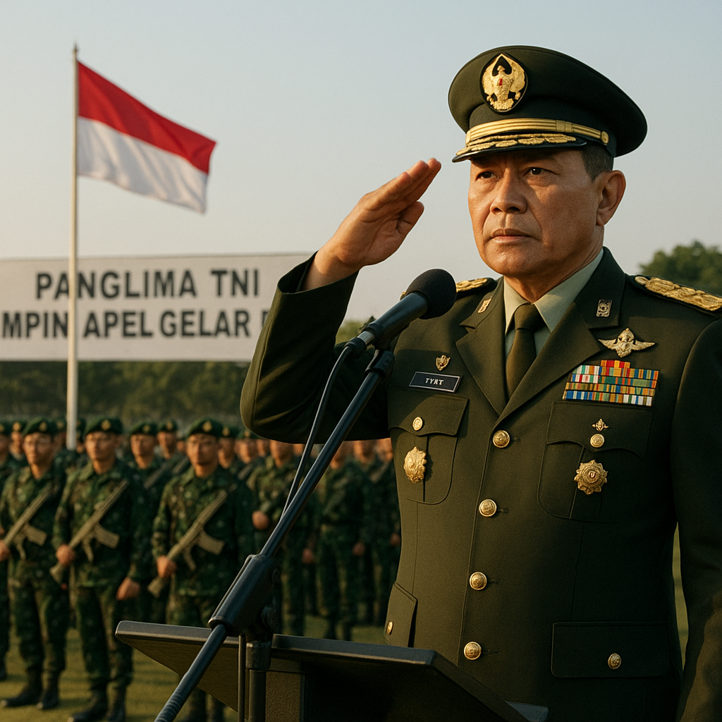 Panglima TNI Pimpin Apel Gelar Pasukan, Tekankan Disiplin dan Loyalitas