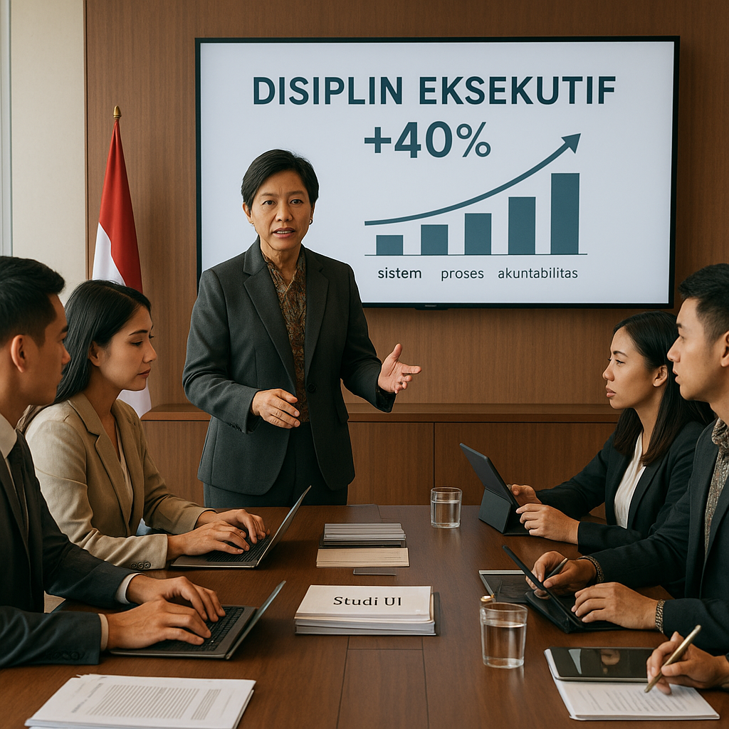 Studi UI: Disiplin Eksekutif Tingkatkan Kinerja Tim Hingga 40% pada Perusahaan BUMN