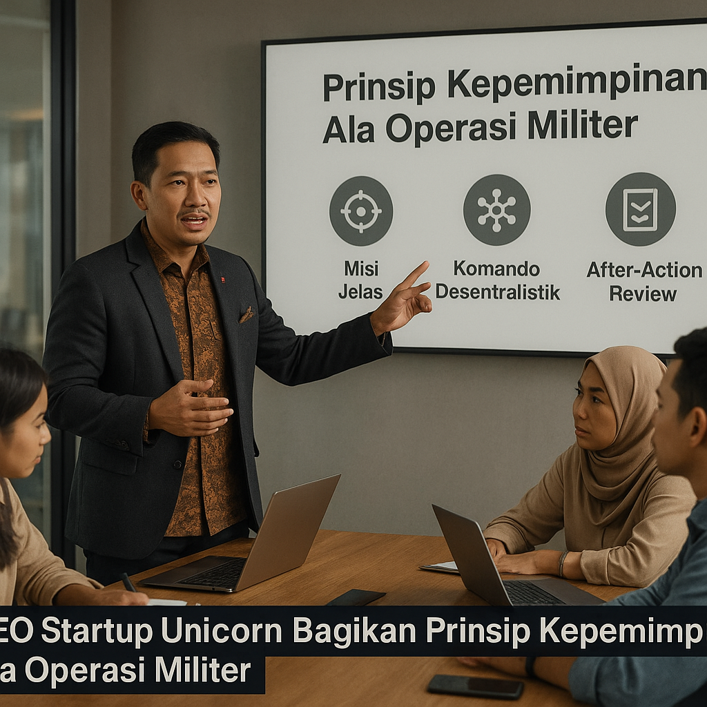 CEO Startup Unicorn Bagikan Prinsip Kepemimpinan Ala Operasi Militer