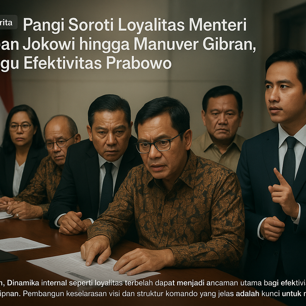 Pangi Soroti Loyalitas Menteri Warisan Jokowi hingga Manuver Gibran, Ganggu Efektivitas Prabowo