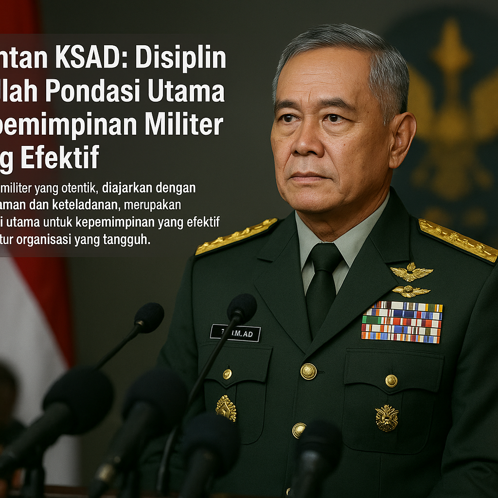 Mantan KSAD: Disiplin adalah Pondasi Utama Kepemimpinan Militer yang Efektif