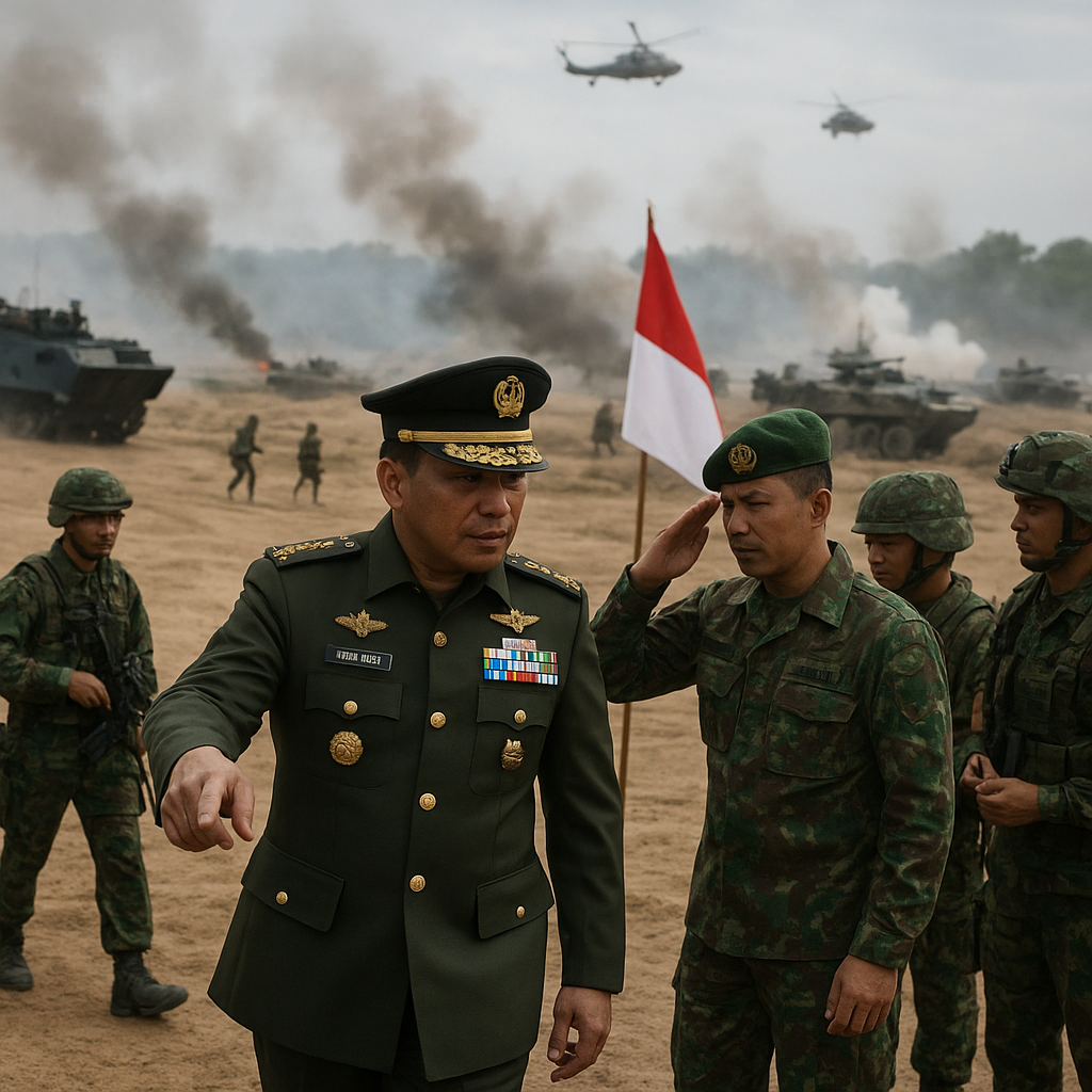 Panglima TNI Tinjau Latihan Tempur di Puslatpur Marinir