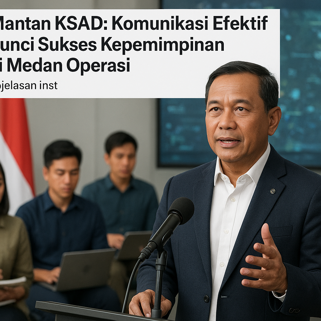 Mantan KSAD: Komunikasi Efektif Kunci Sukses Kepemimpinan di Medan Operasi