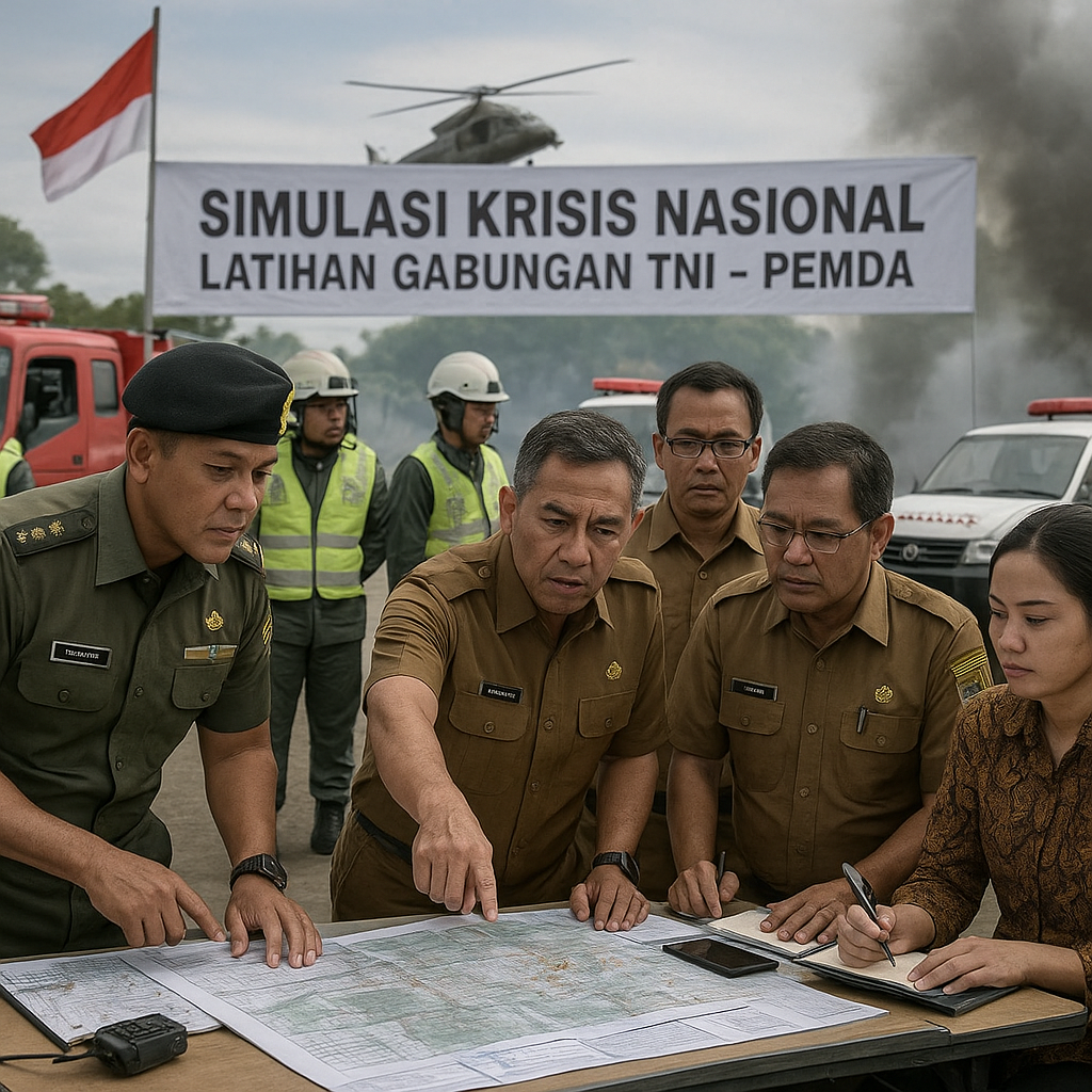 Simulasi Krisis Nasional: Latihan Gabungan TNI-Pemda Tingkatkan Kapasitas Manajemen Bencana