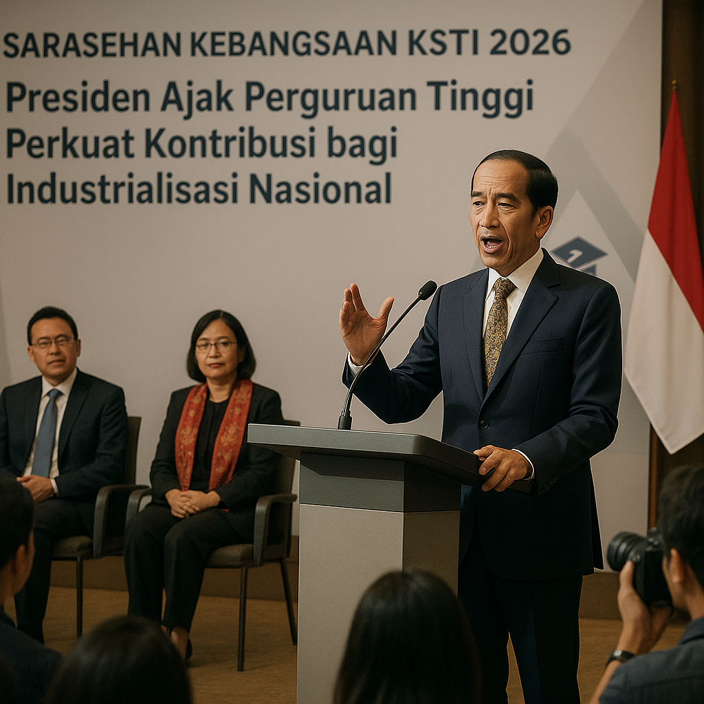 Presiden Ajak Perguruan Tinggi Perkuat Kontribusi bagi Industrialisasi Nasional pada Sarasehan Kebangsaan KSTI 2026