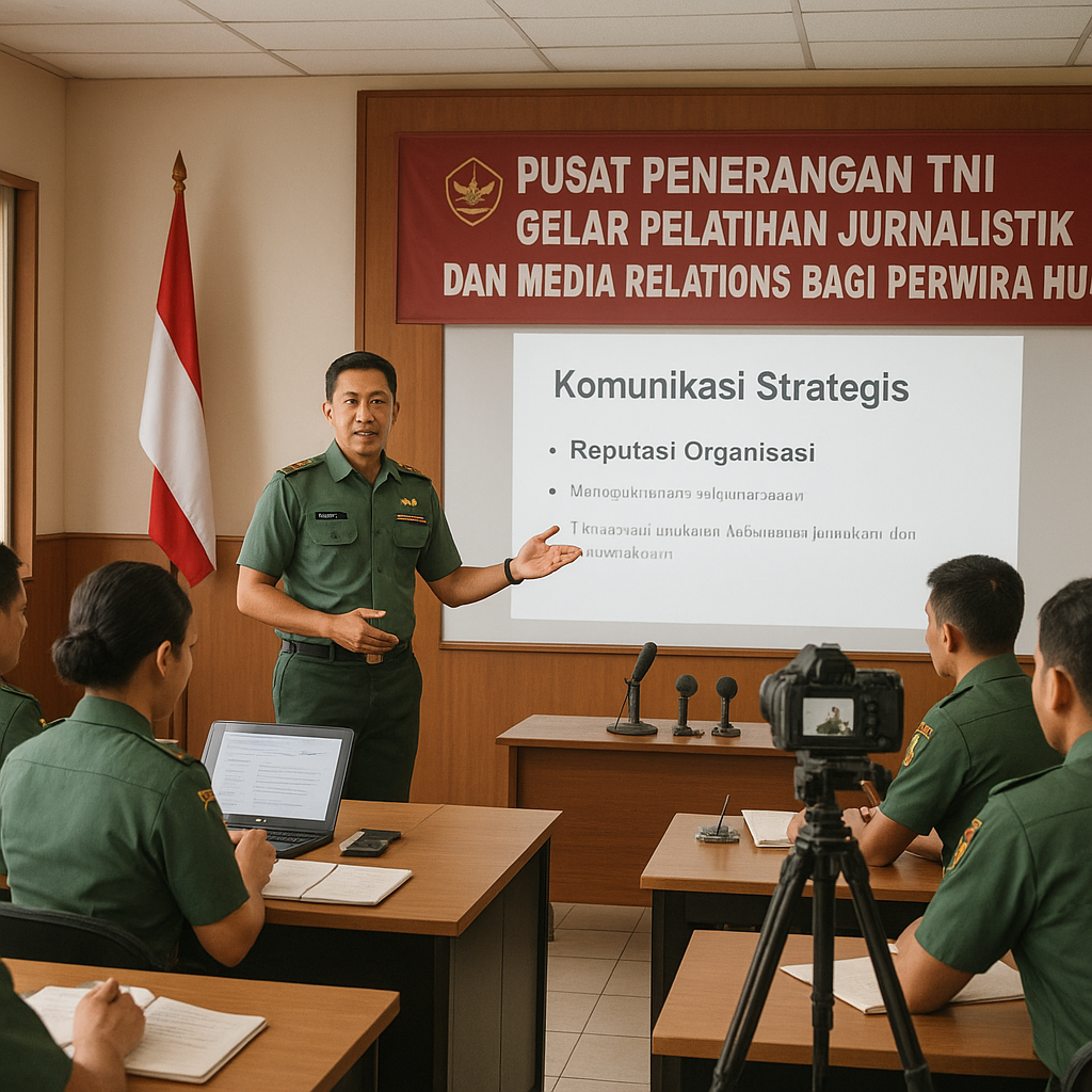 Pusat Penerangan TNI Gelar Pelatihan Jurnalistik dan Media Relations bagi Perwira Humas