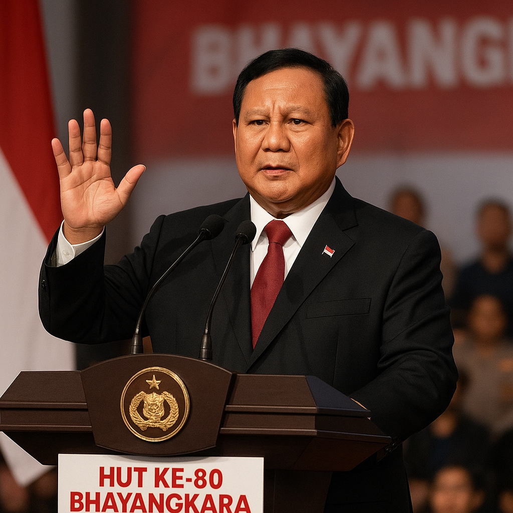 Prabowo Beri 6 Pesan Strategis untuk Polri di HUT Ke-80 Bhayangkara
