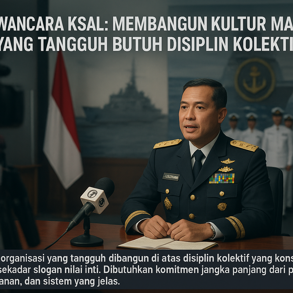 Wawancara KSAL: Membangun Kultur Maritim yang Tangguh Butuh Disiplin Kolektif