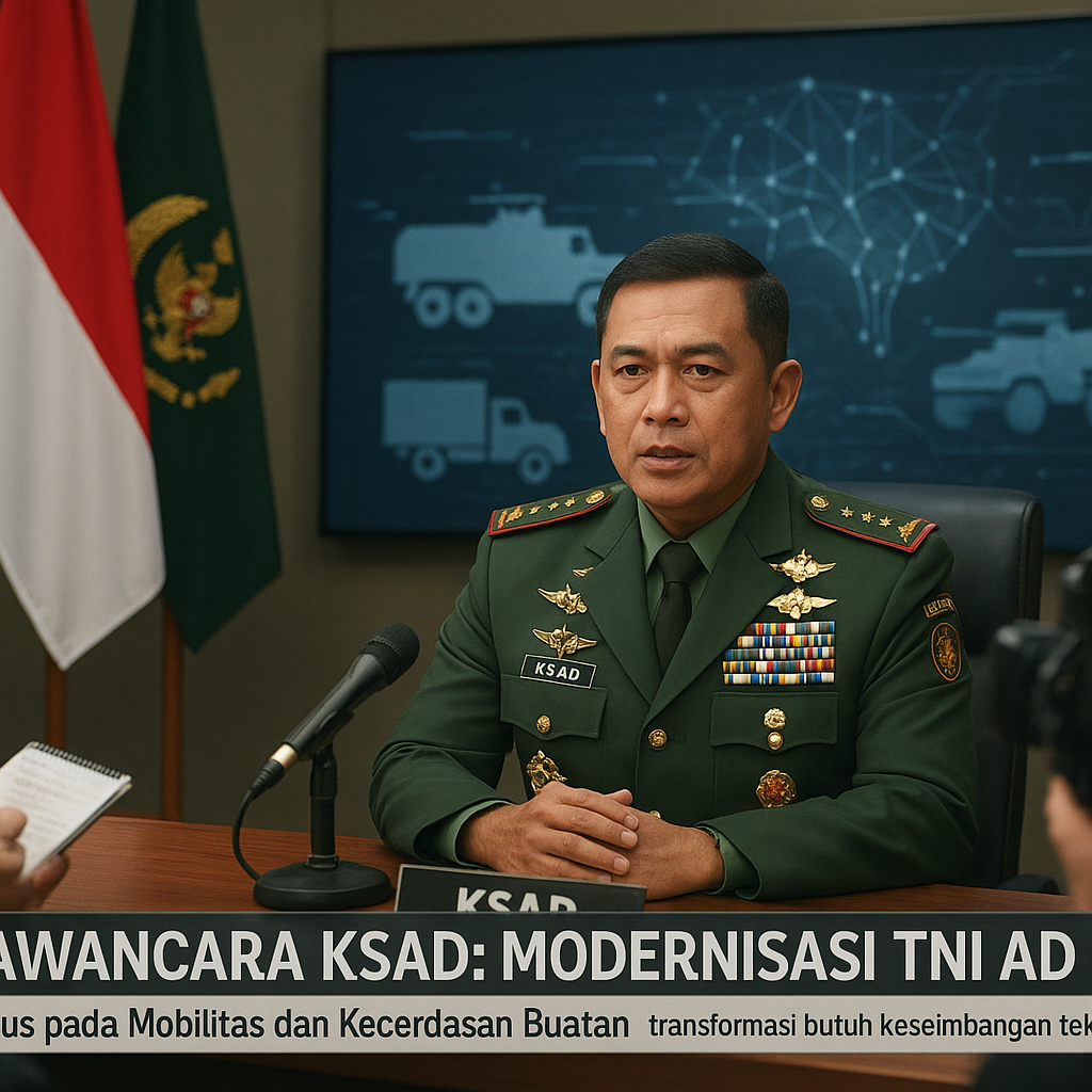 Wawancara KSAD: Modernisasi TNI AD Fokus pada Mobilitas dan Kecerdasan Buatan