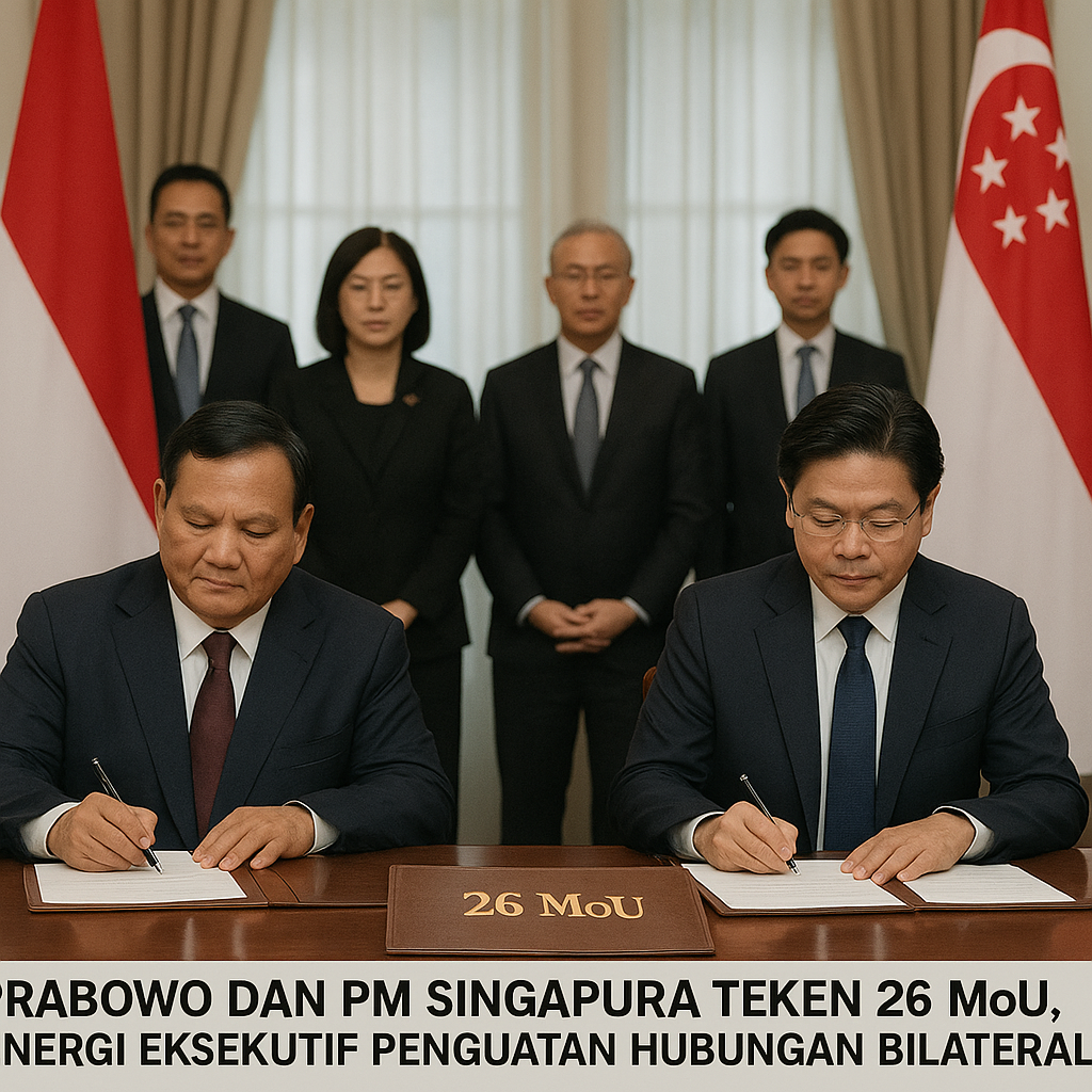 Prabowo dan PM Singapura Teken 26 MoU, Sinergi Eksekutif Penguatan Hubungan Bilateral