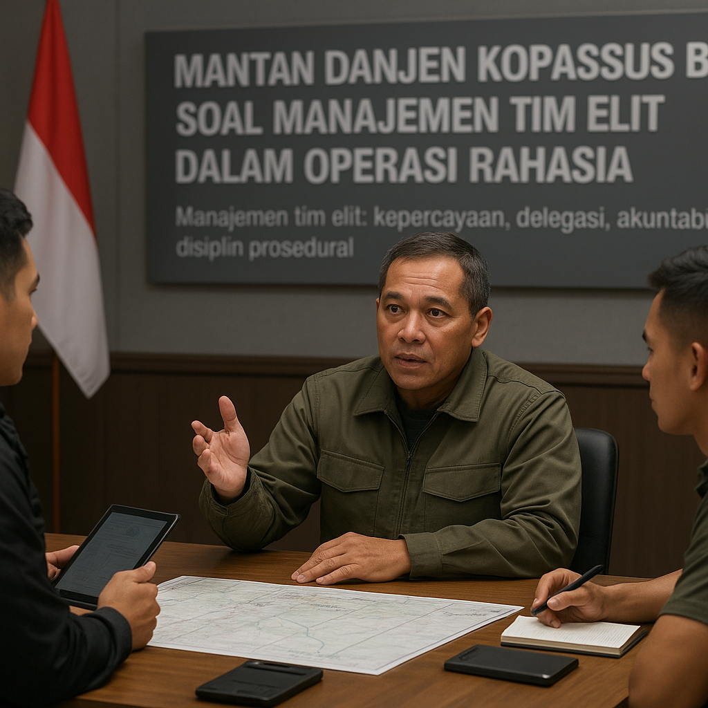 Mantan Danjen Kopassus Bicara Soal Manajemen Tim Elit dalam Operasi Rahasia