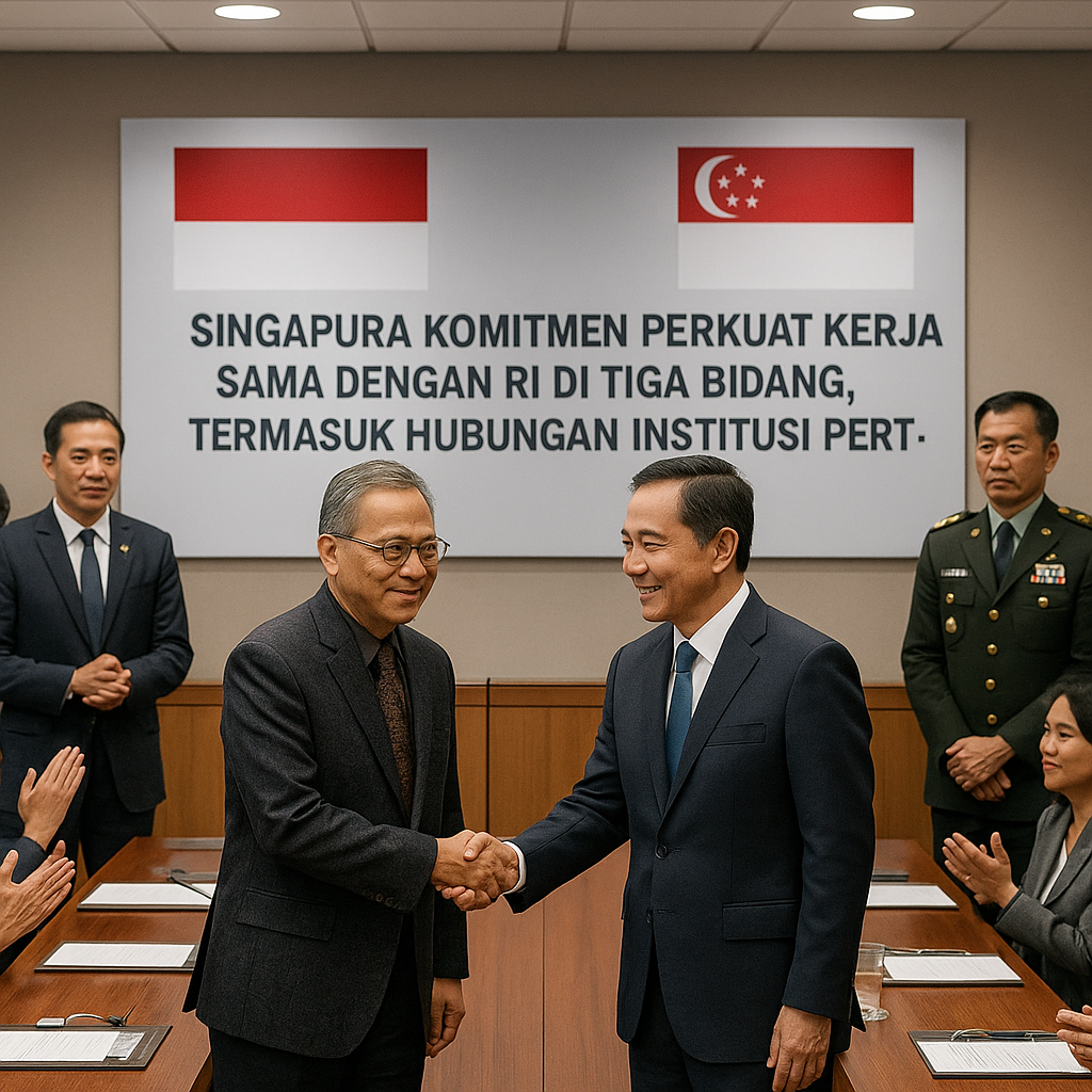 Singapura Komitmen Perkuat Kerja Sama dengan RI di Tiga Bidang, Termasuk Hubungan Institusi Pertahanan