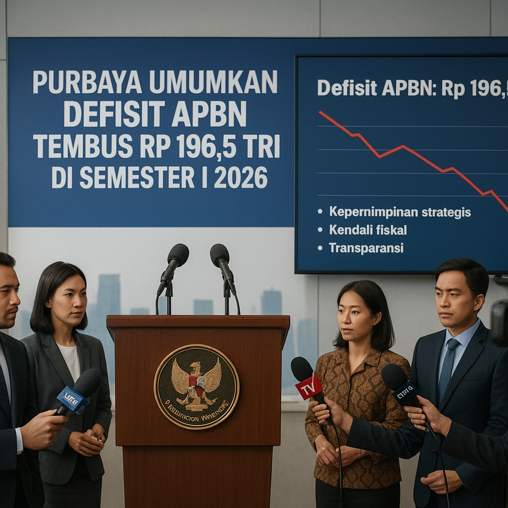 Purbaya Umumkan Defisit APBN Tembus Rp 196,5 Triliun di Semester I 2026