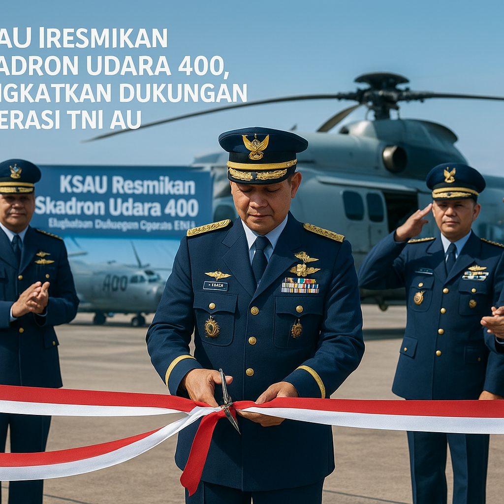 KSAU Resmikan Skadron Udara 400, Tingkatkan Dukungan Operasi TNI AU