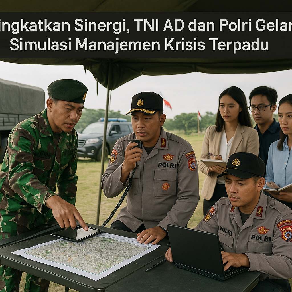 Tingkatkan Sinergi, TNI AD dan Polri Gelar Simulasi Manajemen Krisis Terpadu