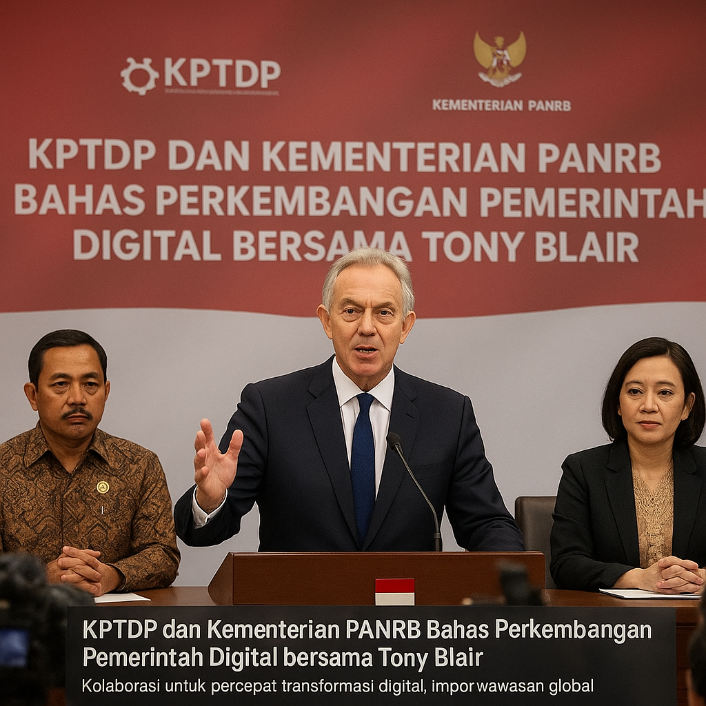 KPTDP dan Kementerian PANRB Bahas Perkembangan Pemerintah Digital bersama Tony Blair