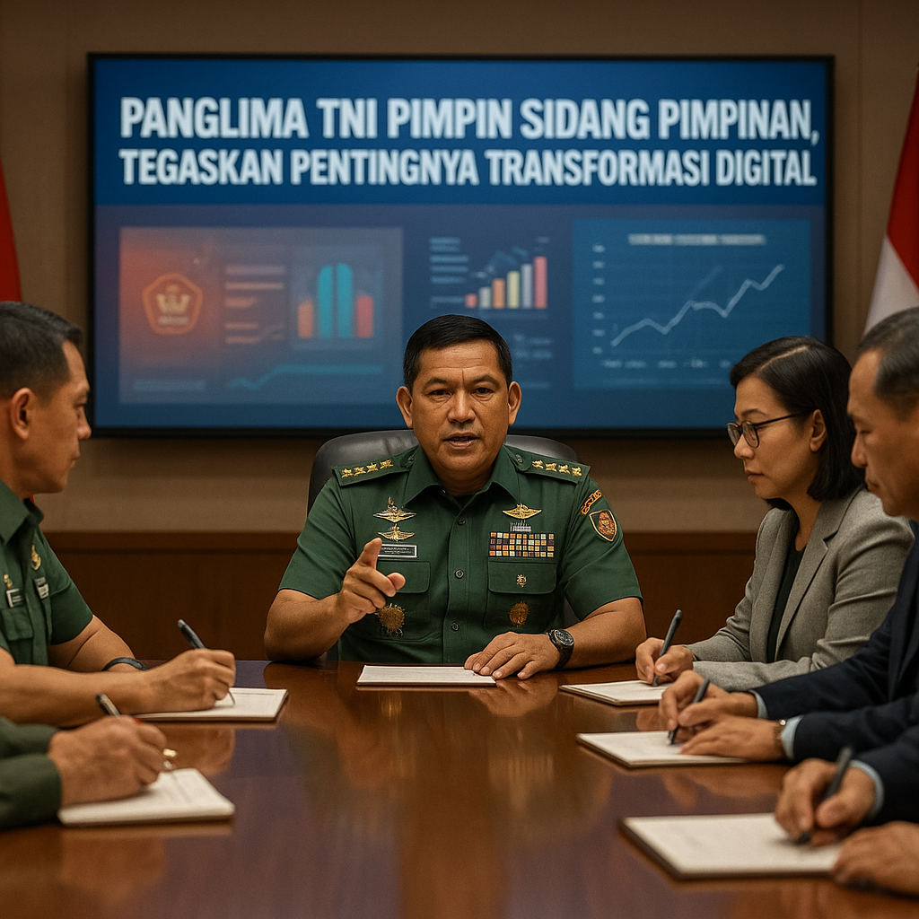 Panglima TNI Pimpin Sidang Pimpinan, Tegaskan Pentingnya Transformasi Digital di Lingkungan TNI