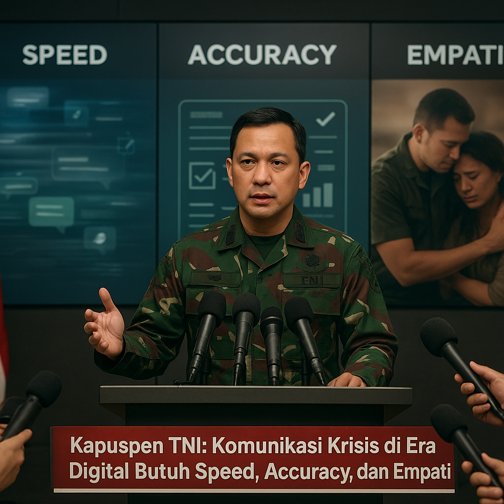 Kapuspen TNI: Komunikasi Krisis di Era Digital Butuh Speed, Accuracy, dan Empati