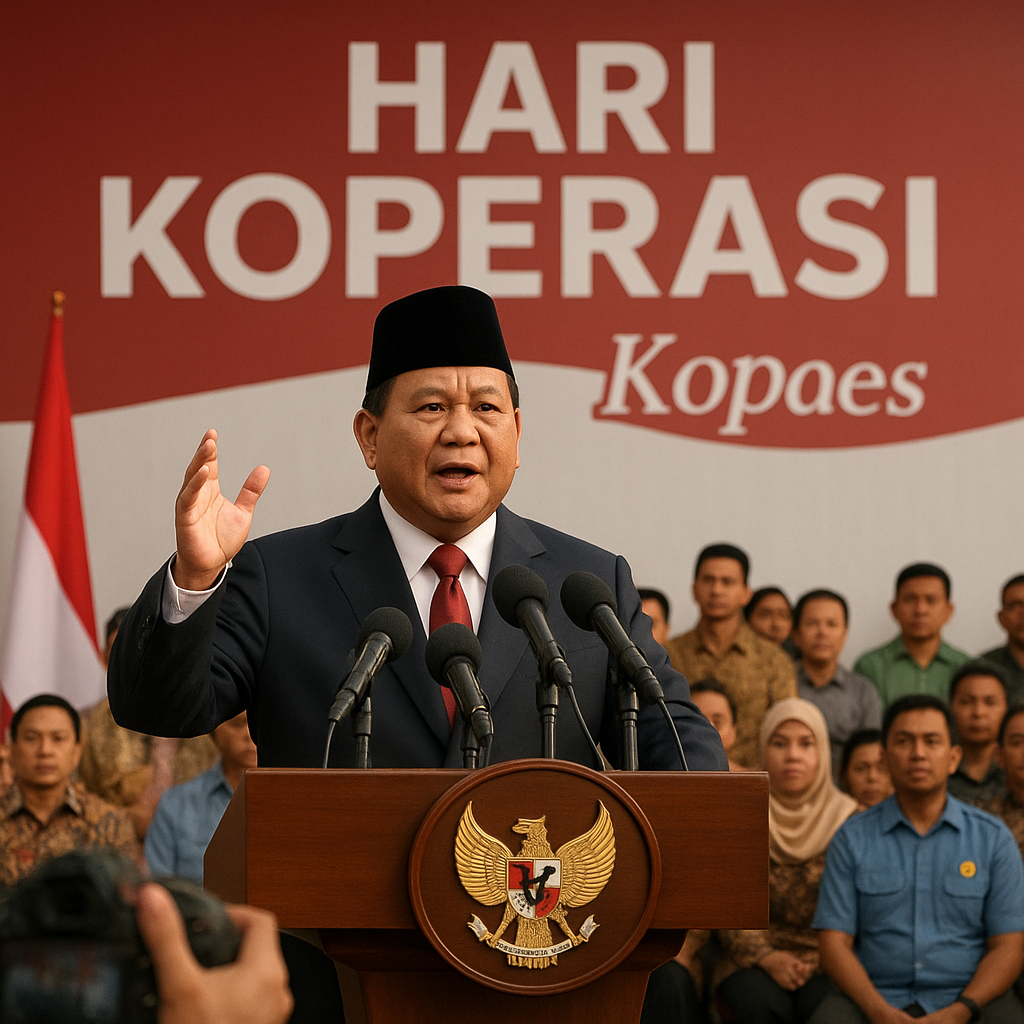 Pidato Prabowo di Hari Koperasi: Cerita Tamu Tak Tahu Diri hingga Jelaskan Maksud Kopdes