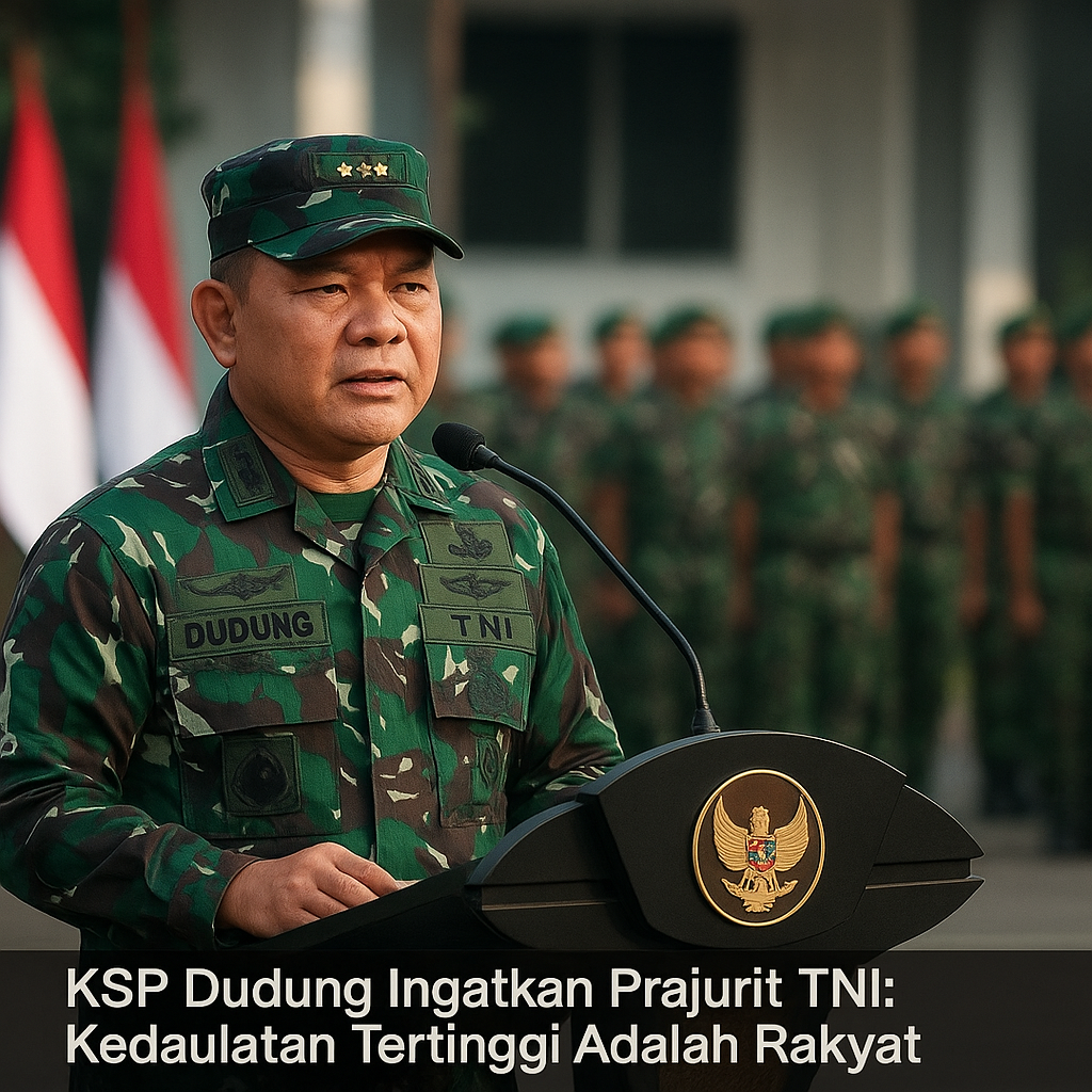 KSP Dudung Ingatkan Prajurit TNI: Kedaulatan Tertinggi Adalah Rakyat