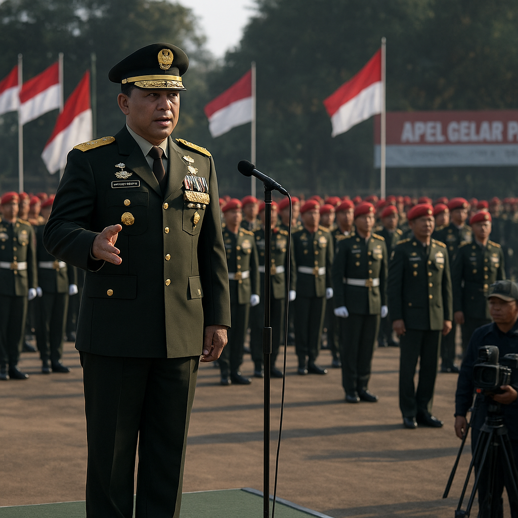 Panglima TNI Pimpin Apel Gelar Pasukan, Tekankan Disiplin dan Kesiapan Operasi