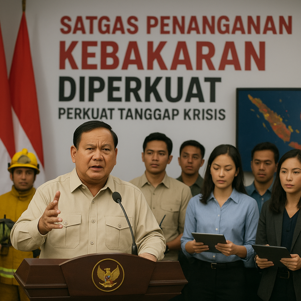 Prabowo Minta Anak Buah Tak Sekadar Bikin Repot, Satgas Penanganan Kebakaran Diperkuat