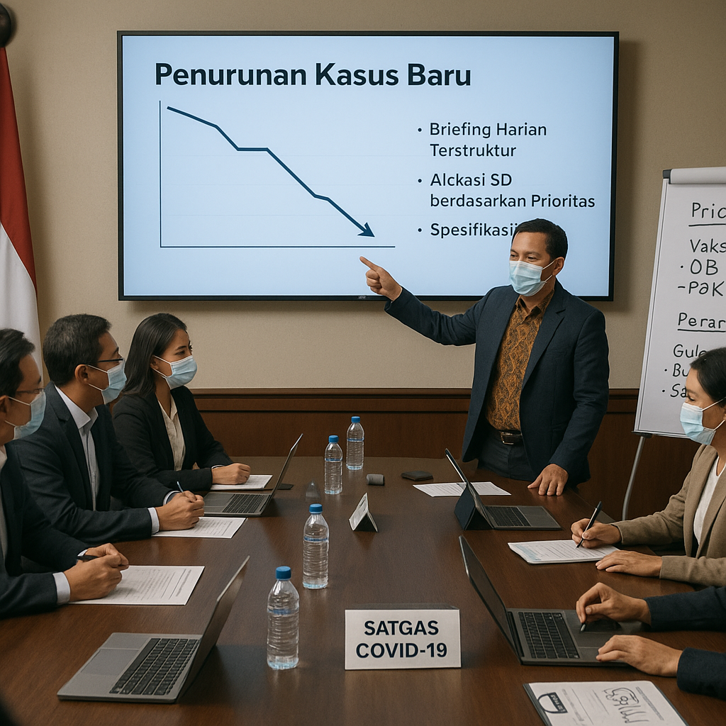 Manajemen Tim Satgas COVID-19: Disiplin Eksekutif Menekan Laju Kasus Baru