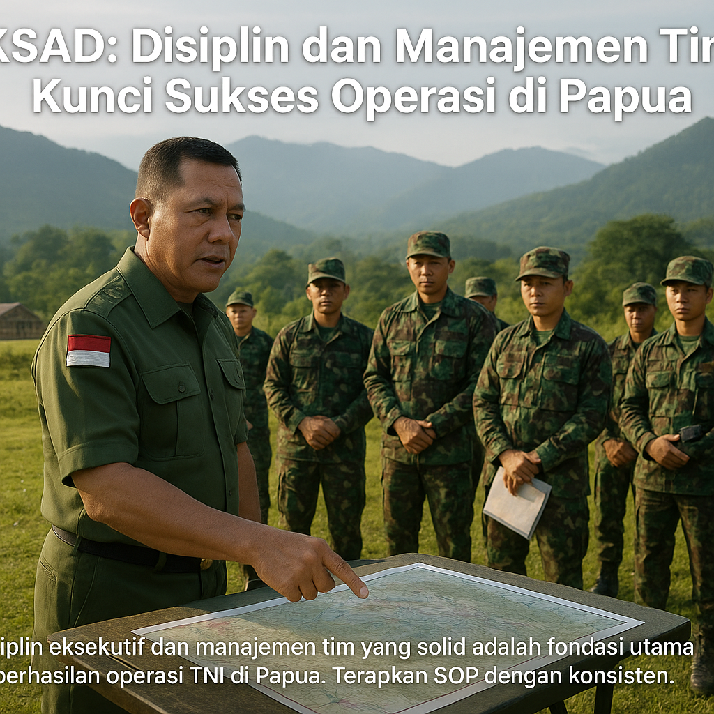 KSAD: Disiplin dan Manajemen Tim Kunci Sukses Operasi di Papua