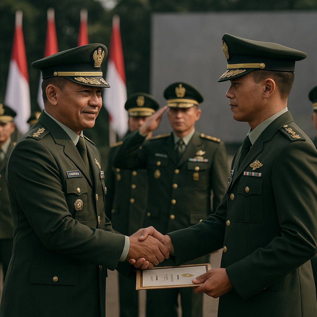Kasad Pimpin Sertijab dan Kenaikan Pangkat Perwira TNI AD, Tekankan Loyalitas dan Integritas