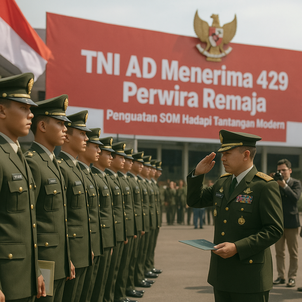 TNI AD Terima 429 Perwira Remaja, Wakasad Tekankan Penguatan SDM Hadapi Tantangan Modern