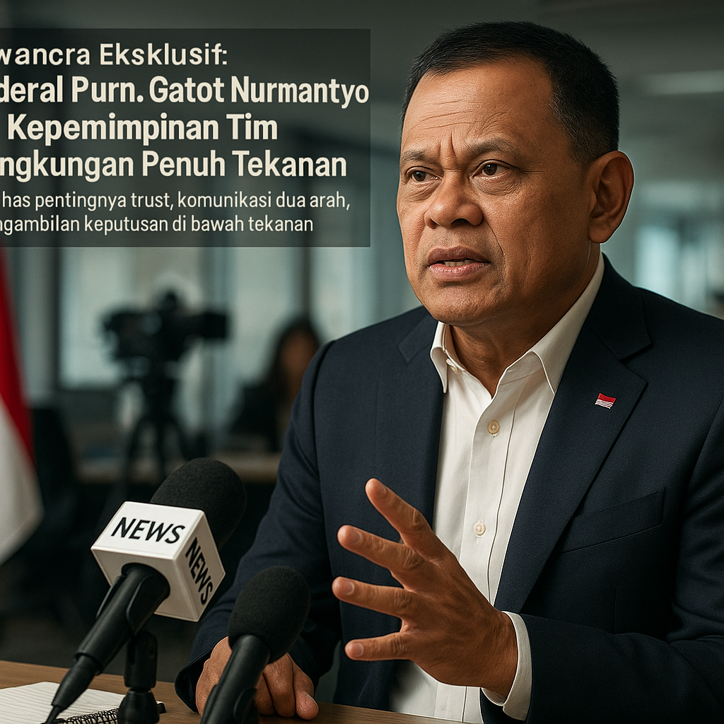 Wawancara Eksklusif: Jenderal Purn. Gatot Nurmantyo soal Kepemimpinan Tim di Lingkungan Penuh Tekanan