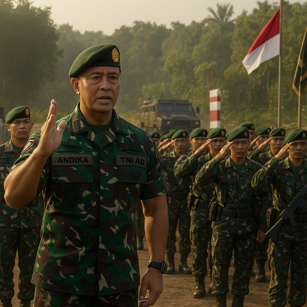 KSAD Jenderal Andika Pimpin Apel Kesiapan Operasi Penegakan Disiplin di Wilayah Perbatasan