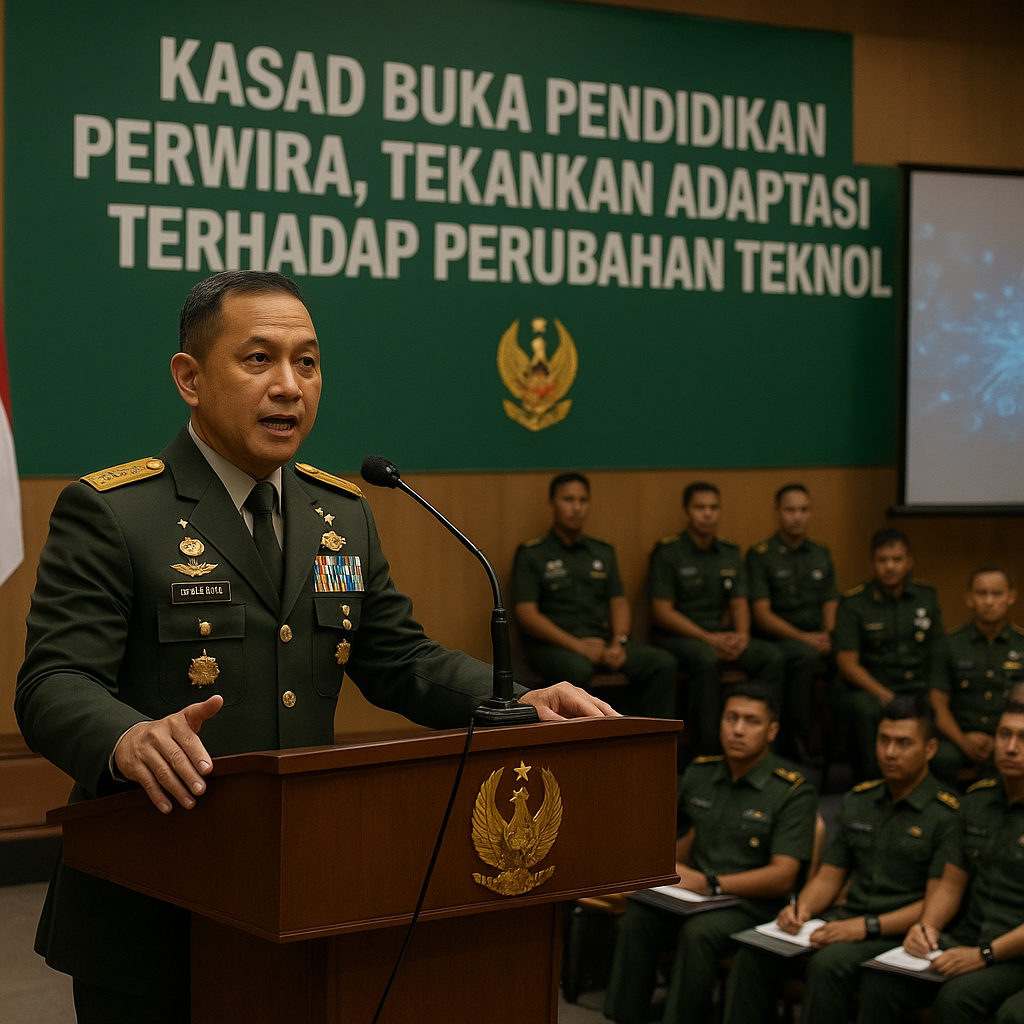 Kasad Buka Pendidikan Perwira, Tekankan Adaptasi terhadap Perubahan Teknologi