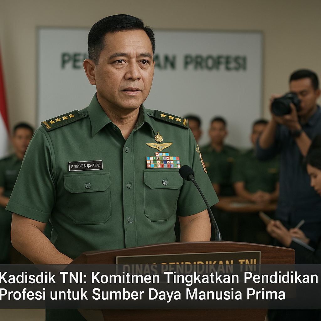 Kadisdik TNI Komitmen Tingkatkan Pendidikan Profesi untuk Sumber Daya Manusia Prima