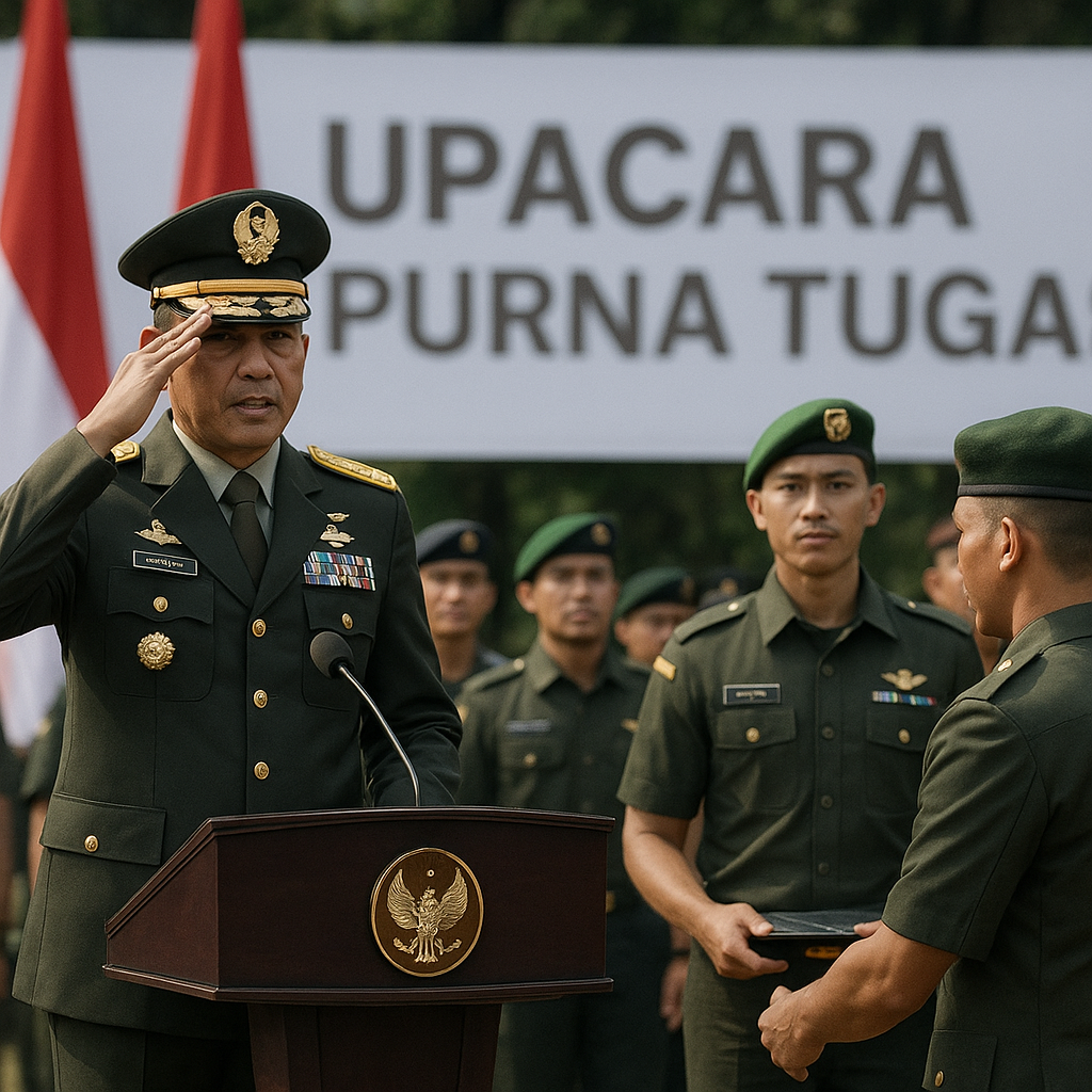 Kasad Pimpin Upacara Purna Tugas, Soroti Pentingnya Regenerasi Kepemimpinan yang Terencana