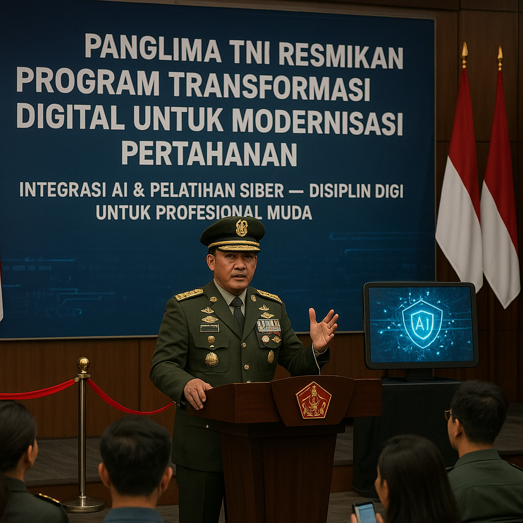 Panglima TNI Resmikan Program Transformasi Digital untuk Modernisasi Pertahanan
